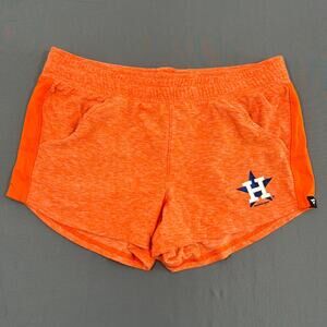 Houston Astros Shorts Womens Medium Heather Orange Fanatics Baseball MLB Running